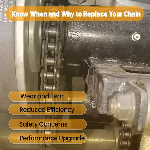 Close-up of Go Kart Drive Chain 420 32 Links Replacement For Coleman KT196 CK196 196cc showing installation for rugged use.