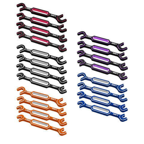 Aluminum RC Wrench Set 4 Piece With 3.0 3.2 3.5 3.7 4.0 5.0 5.5 6.0mm Turnbuckle Nut Ball Joint Remover For RC Cars Boats Drones