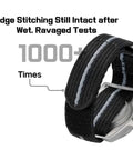 Velcro Watch Strap 20mm 22mm Sport Band For Men And Women With Black Titanium Buckle, durable in wet tests, side view