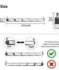 Universal 5 Panel Golf Cart Rear View Mirror size and installation guide with dimensions for EZGO Yamaha Club Car
