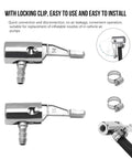 Go To Tool 2 Pack Quarter Inch Lock On Air Chuck Slick Thumb Press Design Tough As Nails Metal Build Zero Leak Seal with locking clip