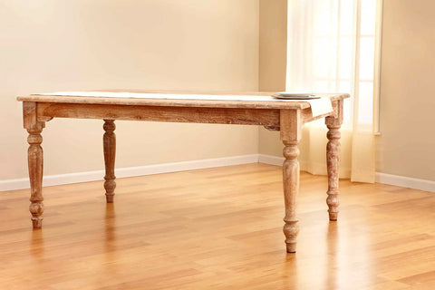 Wooden table on hardwood floor, compatible with Heavy Duty Self Adhesive Gripping Pads For Hard Surfaces One And A Half Inch Brown 8 Count No Slip Furniture Grippers That Keep Appliances And Lamps From Dancing And Staying Put On Floors And Tables.