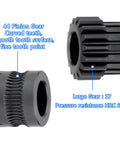 Hardened Steel MK3 Drive Gear Extruder Kit for Prusa I3 with dual gears showing detailed curved teeth and bore size.