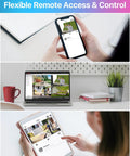 4K PoE Security Camera System With 2TB HDD, remote access view on phone, laptop, and tablet for flexible home monitoring