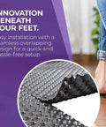 Close-up of Premium Underlayment Roll With Heavy Duty Moisture Barrier For Engineered Hardwood Laminate And Vinyl Plank Floors Supporting 5MM Or Thicker Click Lock Systems No Sweat Setup Delivers Top Shelf Durability