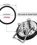 Kegging Gasket Kit For Corny Kegs 28 Piece O Ring Replacement Set With Ball Lock Post Gaskets Dip Tube Seals Carbonation Keg Seals And O Ring Removal Tool For Homebrewers And Beer DIY Fans close-up of lid with O-ring dimensions