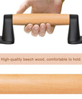 9 Inch Beech Wood Barn Door Pull Handle With Plastic Brackets Smooth Round Edges For Safe Kids Ideal For Barn Doors Gates Closets Sheds Sliding Doors And Indoor Handrails Durable Long Lasting Comfort And Easy To Install
