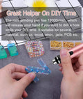 3-Speed Cordless Mini Drill Pen With 8 Small Bits For Jewelry Making And Resin Crafts, being used on resin keychains.