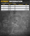 Fitment information chart for Drop In Rear Wheel Bearing Hub Assembly For Mazda 3 2004 2013 And Mazda 5 2006 2015 Non ABS