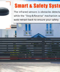 Heavy Duty 1800lb Automatic Sliding Gate Opener With 370W Copper Motor 40ft Gate Capacity featuring IR sensor for safety