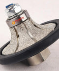 3/4 Inch Demi Bullnose Roundover Diamond Hand Profiler Router Bit For Granite Concrete Marble Countertop Edge Vacuum Brazed Coarse Grit