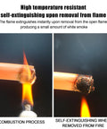 Flame test of Built Different Six AWG High Voltage Copper Cable 1500V XLPE Insulated showing combustion and self-extinguishing.