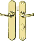 Castellan Surface Lever Latch With Deadbolt For Screen And Storm Doors Polished Brass Night Latch Tech No Lock Out Non Handed