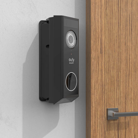 Adjustable Angle Mount For E340 Video Doorbell, 0 To 35 Degree Tilt, No Fuss Easy Install, Solid Black Mount Installed