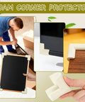 Foam Corner Protectors Set 12 Pcs U Shaped Edge Guards White For Furniture And Photo Frames Moving Safety Cushions In Use