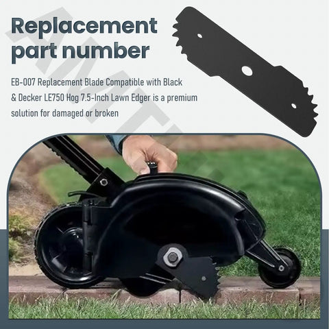 Seven And A Half Inch Edge Hog Heavy-Duty Edger Replacement Blade For 2-In-1 String Trimmer Edger Fits LE750 LE710 LE760 LE760FF