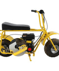 8mm Mini Bike Chain Tensioner With One And Three Quarters Inch Roller installed on yellow mini dirt bike
