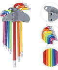 Pro 9 Piece Star Hex Key Wrench Set With Long Grip Arms For Bike Repair And Home Fixes Heavy Duty L-Shaped Allen Socket Tool Kit You Gonna Love This Versatile Handset, 9-piece color-coded steel Torx set