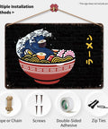Vintage Metal Sign Ramen Noodle Soup Tin Wall Art 8 By 12 Inch For Kitchen Home Bar Office Decor Retro Rustic Wall Decor Dope Vibe Noodle Sign