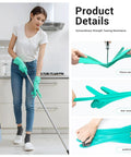 Top Tier Chemical Resistant Nitrile Gloves Medium Single Pair shown during cleaning tasks with ant Slip grip and tear resistance.