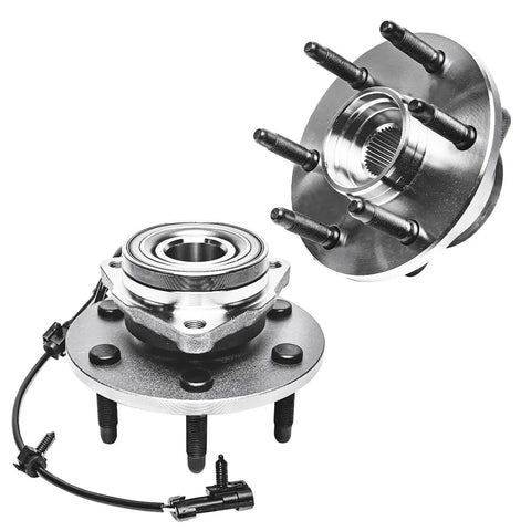 4x4 Front CV Axles and Wheel Bearing Kit, 17-Piece for GMC and Chevy Trucks, 6-Lug 4WD Replacement, Bolt-On Front Suspension Upgrade, DIY-Friendly, Durable Axle Shafts, Bearings, Seals, and Hardware; front wheel hub and bearing assembly