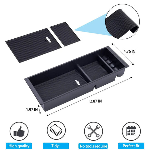 Center Console Organizer Tray For Ford F Series Trucks 2015 To 2024 F150 F250 F350 F450 And Expedition Half Size Pallet Insert