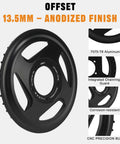 38T Offset Chainring For Tongsheng Varstrom TSDZ-8 750W Mid Drive Motor, CNC 7075-T6 Aluminum, showing anodized finish and details.
