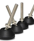 4 Pieces Adjustable Furniture Leveling Feet Swivel 40xM8x50mm With Screws Heavy Duty Leg Levelers For Cabinets Tables Desks Uneven Floors