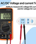 Handheld Digital Multimeter with Three and a Half Digit Display for DIY and Pros measuring AC DC voltage with socket