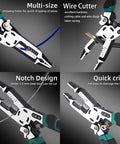 10 In 1 Wire Stripper Tool For Electrical Cables Heavy Duty Multi Tool Pliers With Wire Crimper Side Cutter Shearing Deburring