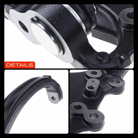 Front Right Suspension Knuckle With Ball Joint For Chrysler 300 2012-2023 V6 3.6L V8 5.7L RWD Dodge Challenger 2012-2023 Coupe Charger 2012-2023 Sedan Without Brembo Brakes Passenger Side For Your Ride, close-up detail
