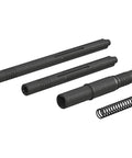 Heavy Duty Composite Center Slider Driveshaft For 4wd Off Road Rc Crawlers, four piece replacement set with spring, black material.