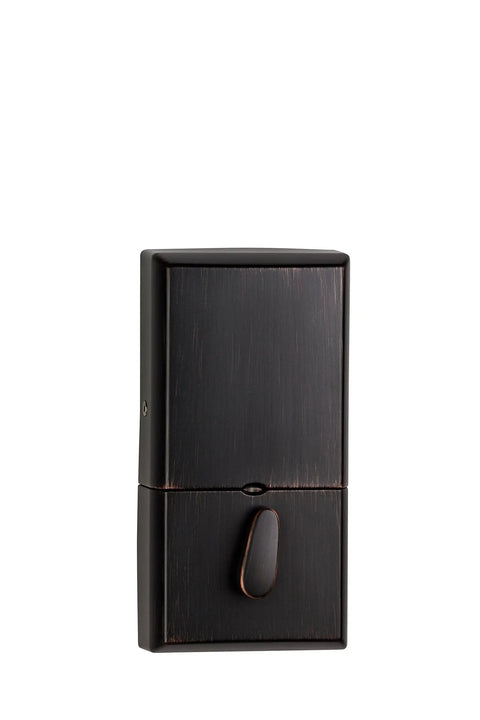 Back view of SmartCode Electronic Door Deadbolt 99090-023 With Smart Key Venetian Bronze Finish Keyless Entry For Dope Home Security