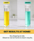 No Sweat At Home Bacteria Water Test Kit For Safe Drinking Water Screening detects absence and presence of E Coli in vials.