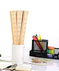 Wooden Ruler Set 12 Pack Dual Scale 12 Inch And 30 Cm For Students And School Use Durable Hardwood with Smooth Finish in holder
