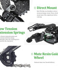 Rear Derailleur RD TY200 Six Seven Speed Direct Mount For Hybrid, Commuter, Mountain, Road And Trail Bikes Long Cage