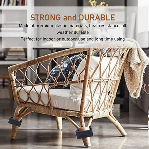 8 Pack Outdoor Patio Furniture Clips For Rattan Modular Sofas All Weather Durable Plastic Fasteners on chair legs