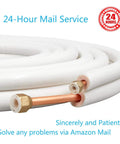 25 Ft Insulated Copper Line Set For Mini Split Systems With One Half Inch And One Quarter Inch Lines Seamless ASTM B280 Tubing Leak Proof Heavy Duty Air Conditioner Refrigeration Coil coiled
