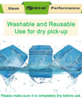 3 vacuum filter bags submerged in water with text 'washable and reusable, use for dry pick-up,' for 12 Pack Wet Dry Vacuum Filter Bags Replacement For Stinger MultiFit VF2000 And Workshop WS01025F Craftsman 9-38737 Beefed-Up Heavy Duty Fit For 2.5 To 5 Gallon Husky Bucket Head Shop Vacuums With 6 Retaining Bands And 1 Small Brush