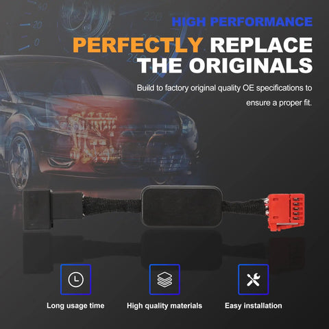 Plug And Play Auto Start Stop Eliminator Harness Cable that Saves Your Starter And Battery From Extra Wear While Keeping Your Daily Driver Rolling Smooth For 2018 2024 Tiguan, side view with connectors.