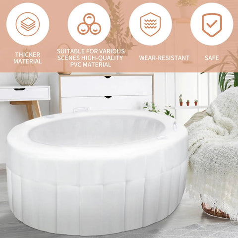 Home Water Birth Pool With Liner, Inflatable Labor Tub For Safe Labor At Home, 65 L x 55 W x 26 H, White PVC Birthing Pool For Labor