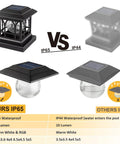 Comparison of IP65 vs. IP44 features for Go-To LED Post Cap Lights For Outdoor Wood Fence And Decks