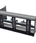 4U Rackmount DIN Rail Panel For 19 Inch Racks Heavy Duty 14 Gauge Steel Fits 2 Post 4 Post Cabinets Includes 17 Inch Wide DIN Rail