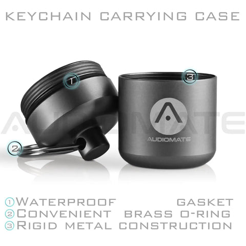 High Fidelity Earplugs With Metal Keychain Case And Two Interchangeable Earbuds For Musicians Gigs And Sleep Real 27 dB Noise Reduction