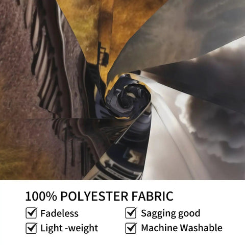 Steam Locomotive Train Tapestry Wall Hanging showcasing polyester fabric with fade-resistant and lightweight features