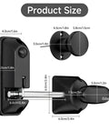 Heavy Duty One Hand Spring Pop Gate Latch With Self Locking Design For Wood And Vinyl Fences Rustproof Weatherproof size dimensions diagram