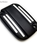 Front Brake Fluid Reservoir Cap Right Caliper Master Cylinder Cover Replacement for Touring Rides 2008 And Up with screws