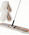 36 Inch Commercial Dust Mop With Long Handle And Pro Grade Heavy Duty Microfiber Pad For Hardwood Tile And Marble Floors