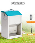 No Sweat Automatic Dog And Cat Feeder With 14 Liter Gravity Stand dimensions showing 42cm height and 25cm width for outdoor use.