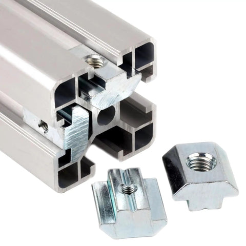 M6 Sliding T Nuts For 3030 Series European Standard T Slot Aluminum Extrusion 20 Pack Nickel Plated Carbon Steel 8.8 Grade Heavy Duty